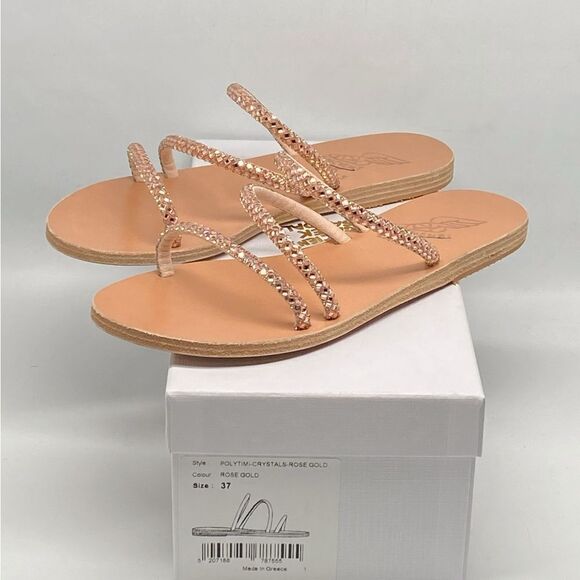 Ancient Greek Sandals Crystal Embellished Strappy Sandals size 37 - Picture 10 of 13